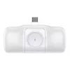WOZINSKY WF16-YCS Mini Power Bank 5000mAh 15W USB-C with Built-in USB-C Cable and Apple Watch Charger - White