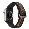 Dux Ducis Strap (Outdoor Version) Nylon Watch Band for Apple Watch Ultra, SE, Series 9, 8, 7, 6, 5, 4, 3, 2, 1 (49, 45, 44, 42 mm) Black Orange