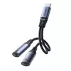 Joyroom SY-C03 USB-C to 2x USB-C 2in1 DAC Adapter - Black