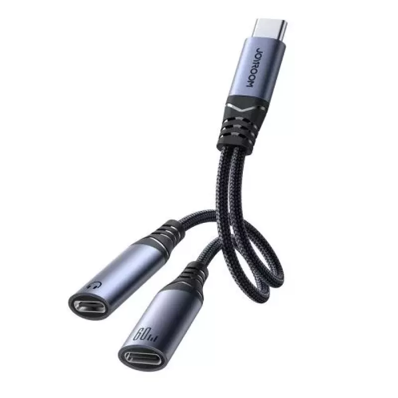 Joyroom SY-C03 USB-C to 2x USB-C 2in1 DAC Adapter - Black