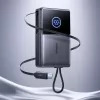 Joyroom JR-PR1 10000mAh 22.5W Power Bank with Built-in Retractable USB-C Cable Black