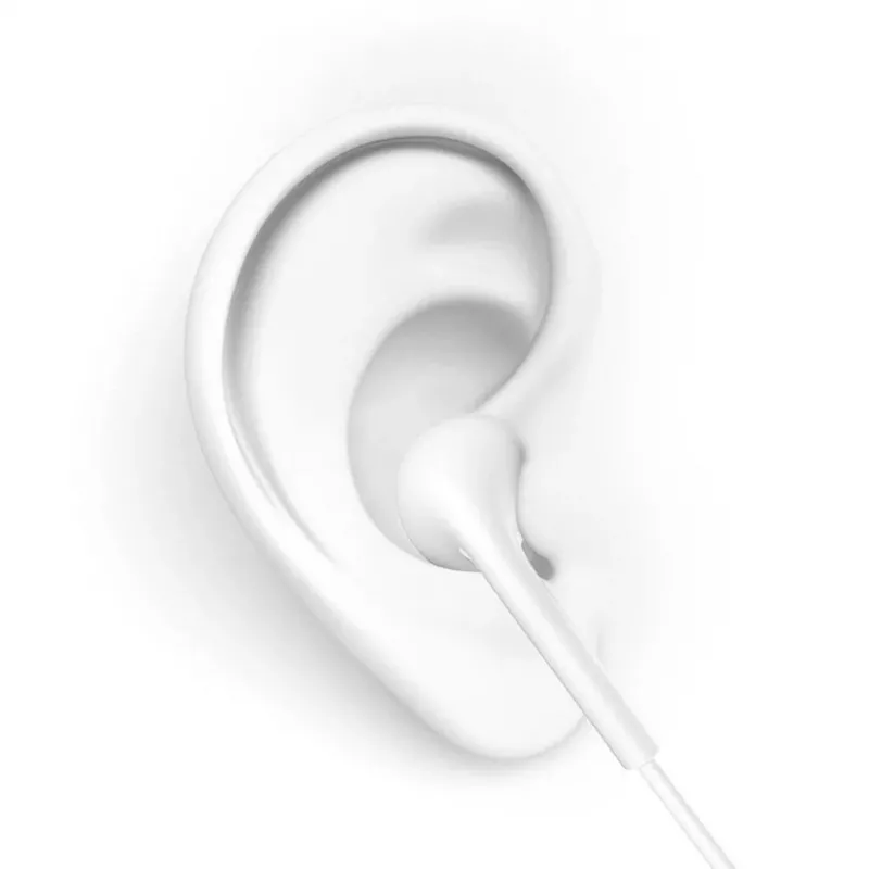 Dudao X10S In-Ear Wired Headphones with Microphone, 3.5mm Jack, 1.2m Cable, White
