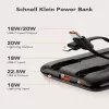 VEGER Powerbank C11 (W1170) PD QC3.0 22.5W 10000 mAh with Built-in USB-C and Lightning Cables, Black