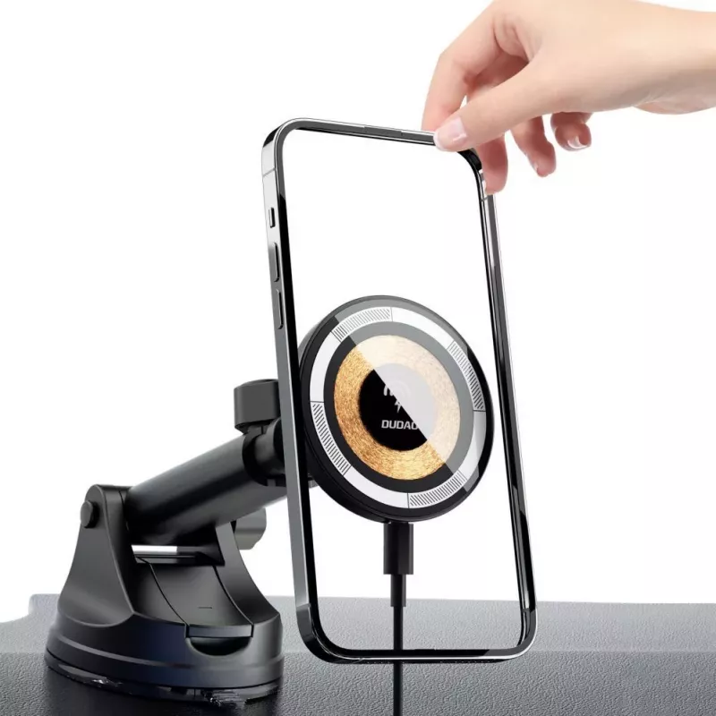 Dudao F12MAX+ MagSafe Wireless Car Charger 15W - Black