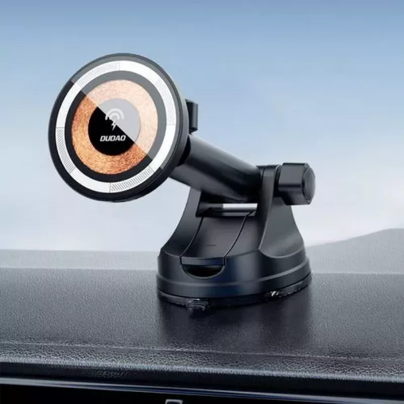 Dudao F12MAX+ Magnetic Wireless Car Charger Holder 15W with MagSafe - Black