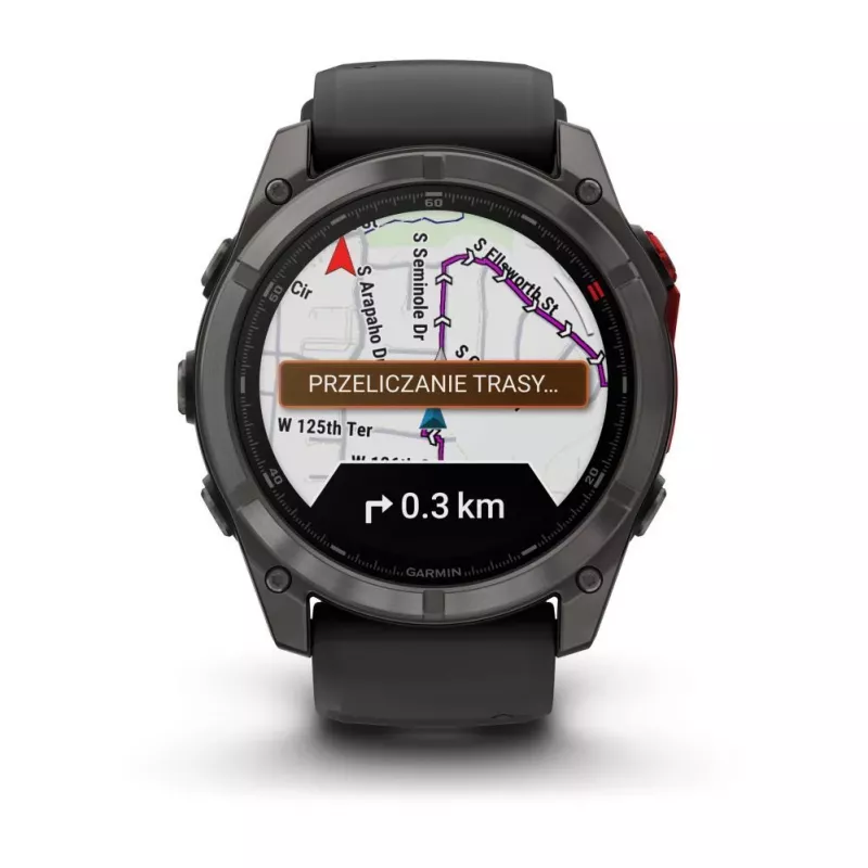 Garmin fenix 8 Pro 51 mm MicroLED Sapphire Carbon Grey DLC Titanium with Black/Pebble Grey Silicone Band