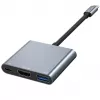 Tech-Protect V1 3in1 USB-C Hub Adapter - USB-A 3.0, USB-C PD 100W, HDMI 4K 30Hz - Grey