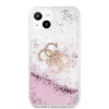Guess iPhone 13 Mini Liquid Glitter Pink Case Transparent