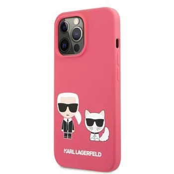 Karl Lagerfeld Apple iPhone 13 Pro Choupette Liquid Silicone Case Red