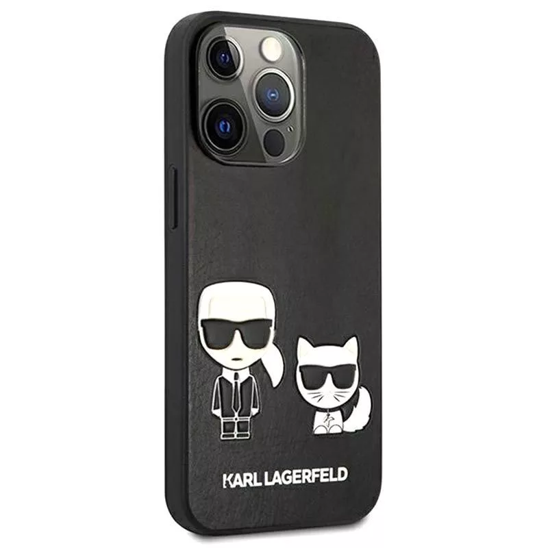 Karl Lagerfeld Apple iPhone 13 Pro Choupette PU Leather Case Black