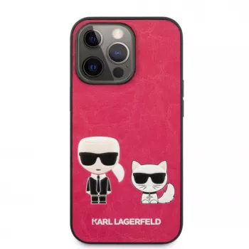 Karl Lagerfeld Apple iPhone 13 Pro Choupette PU Leather Case Fuchsia