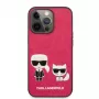 Karl Lagerfeld Apple iPhone 13 Pro Choupette PU Leather Case Fuchsia