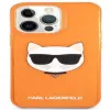 Karl Lagerfeld Apple iPhone 13 Pro Fluo TPU Choupette Head Case Orange