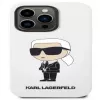 Karl Lagerfeld Apple iPhone 14 Pro Liquid Silicone Ikonik NFT Case White