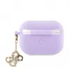 Guess Apple AirPods Pro 2 Case Silicone Classic Logo Gold With 4G Charm Purple