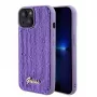 Guess Sequin Script Logo Case for iPhone 15 Purple