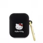 Hello Kitty Liquid Silicone 3D Kitty Head Logo Case for AirPods 1/2 Black