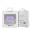 Guess AirPods 3 Case Silicone Classic Logo Gold with 4G Charm Purple