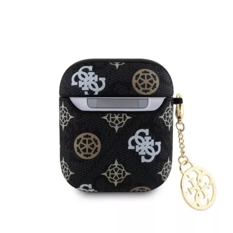 Guess AirPods 1/2 PU 4G Peony Charm Case Black