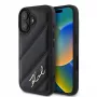 Karl Lagerfeld Hardcase for iPhone 16, Quilted Signature, Black