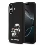 Karl Lagerfeld Apple iPhone 17 Liquid Silicone K&CH Sketch MagSafe Case Black
