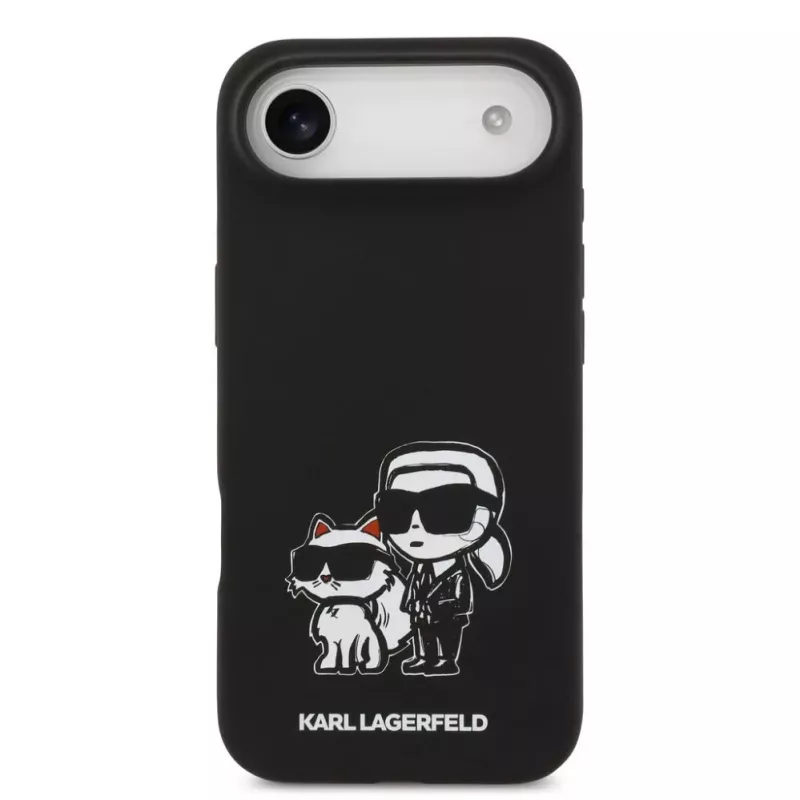 Karl Lagerfeld Apple iPhone Air Liquid Silicone K&CH Sketch MagSafe Case Black