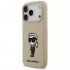 Karl Lagerfeld Apple iPhone 17 Pro Silicone Case with MagSafe - Brown (KL Sketch & Logo)