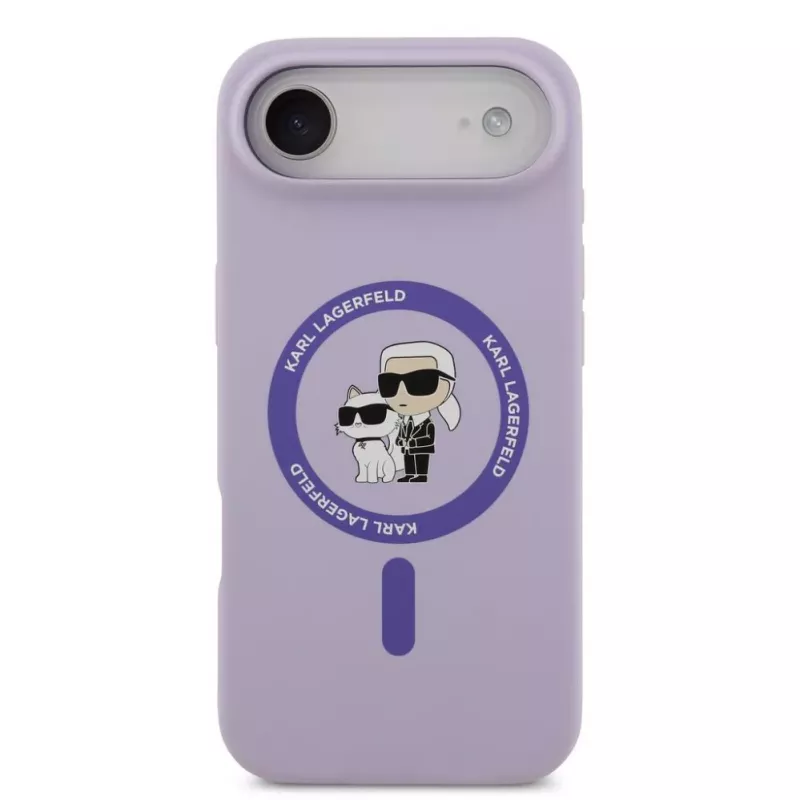 Karl Lagerfeld Apple iPhone Air Liquid Silicone Karl and Choupette MagSafe Case Purple