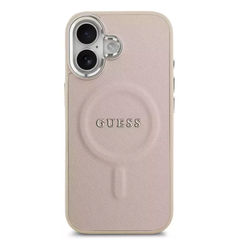 Guess Apple iPhone 17 PU Saffiano MagSafe Case Pink