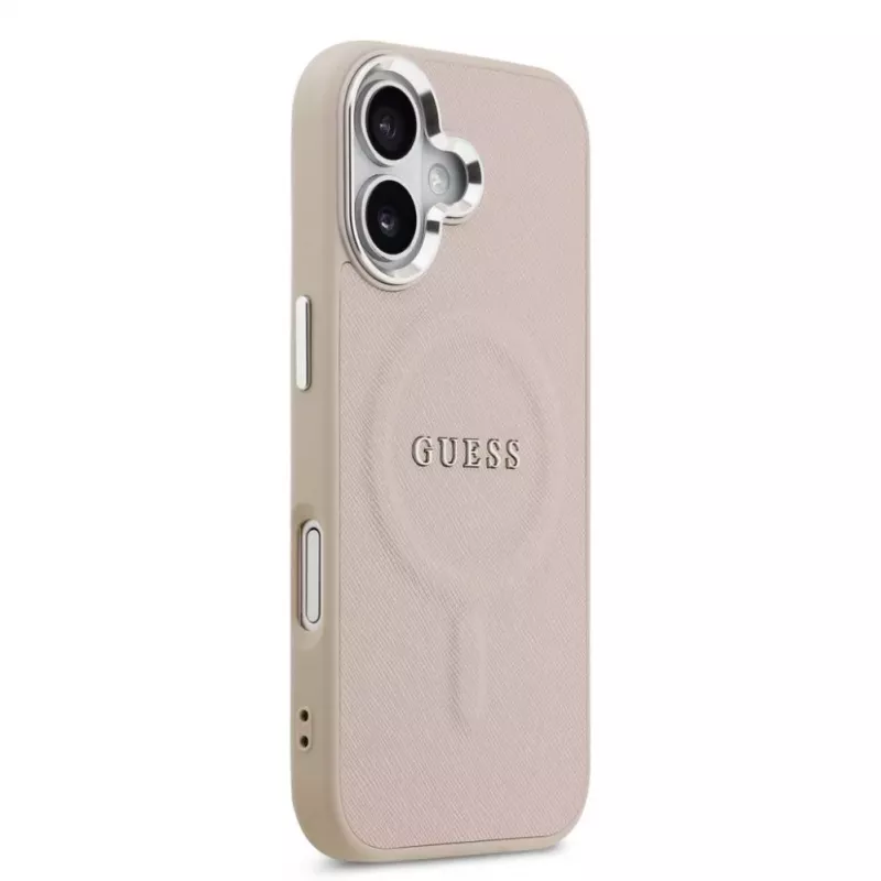 Guess Apple iPhone 17 PU Saffiano MagSafe Case Pink