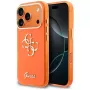 Guess IML 4G Script Metal Case for iPhone 15 Pro - Orange