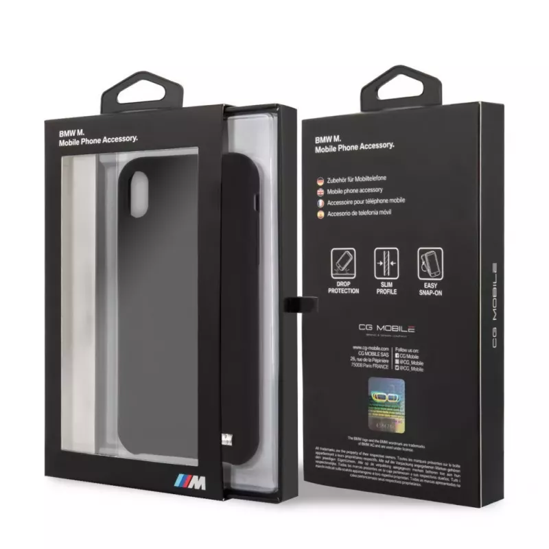BMW Hard Cover Silicone for Apple iPhone XR Black M Collection