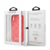 Guess Apple iPhone XR Debossed PU Leather Hard Case Peony Red