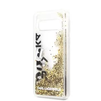 Karl Lagerfeld Samsung Galaxy S10e Glitter Floating Cover Black Gold