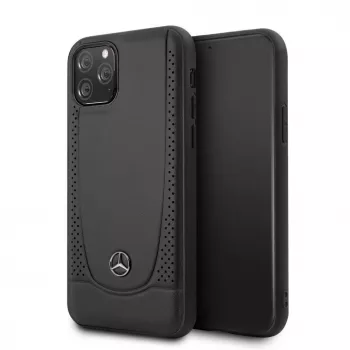 Mercedes-Benz Apple iPhone 11 Pro Leather Hardcase Perforation Black