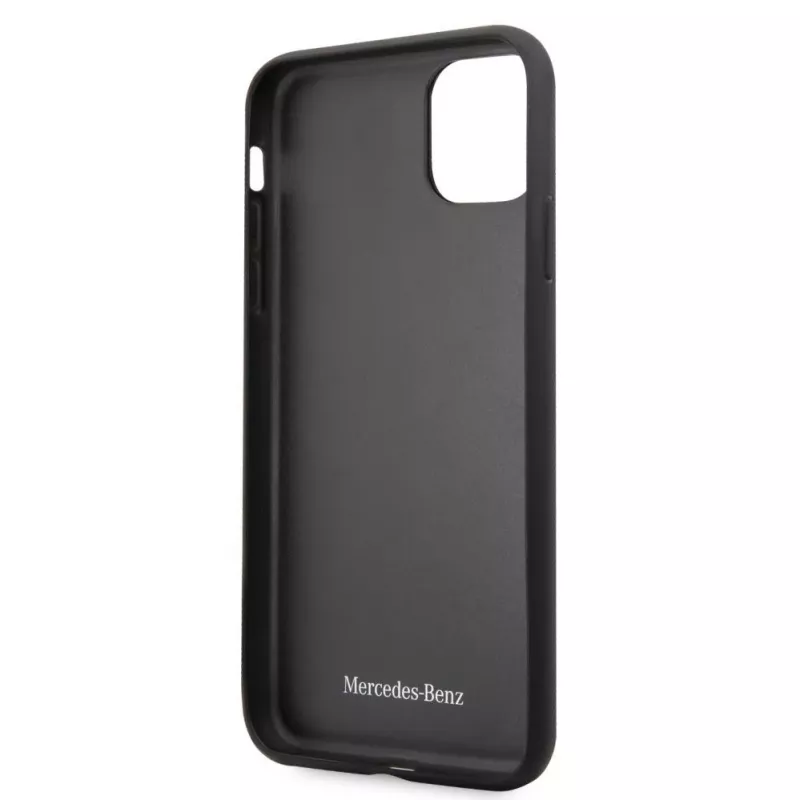 Mercedes-Benz Apple iPhone 11 Pro Max Leather Hardcase Perforation Black