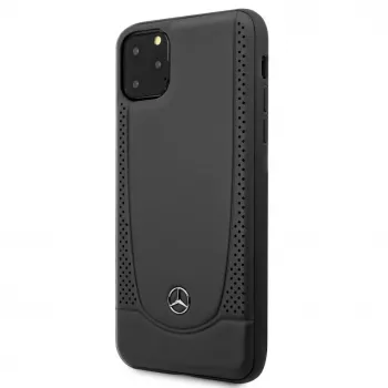 Mercedes-Benz Apple iPhone 11 Pro Max Leather Hardcase Perforation Black