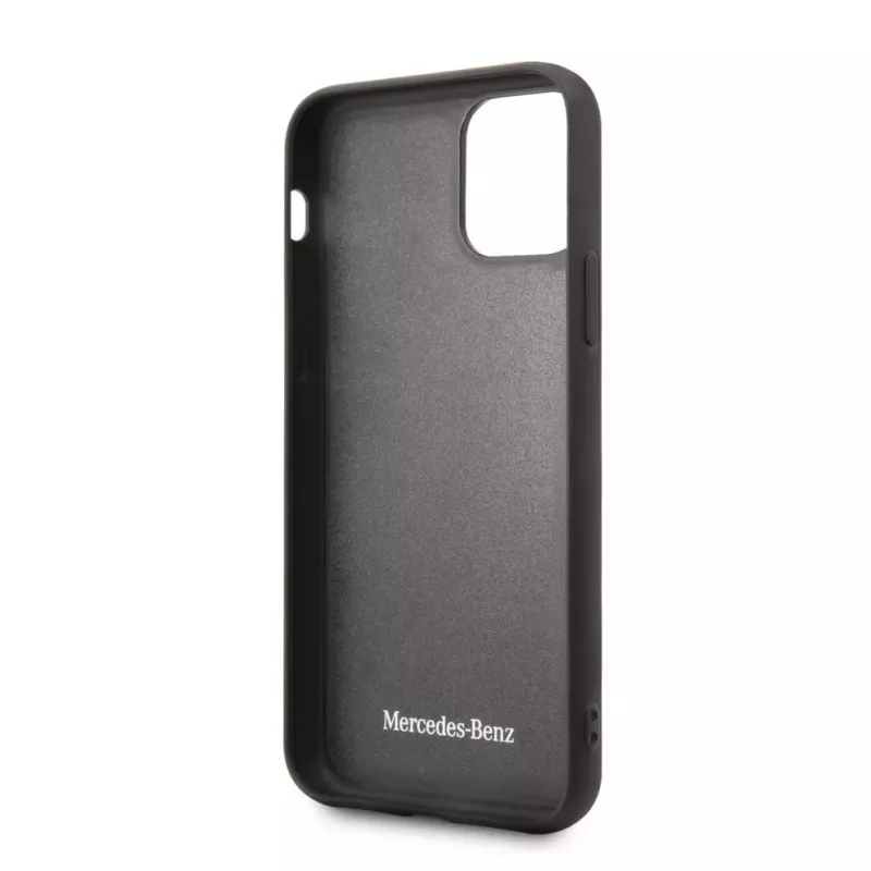 Mercedes-Benz Apple iPhone 11 Hard Case Leather Carbon Fiber Black