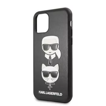 Karl Lagerfeld Apple iPhone 11 Pro Karl Lagerfeld and Choupette Cover Black