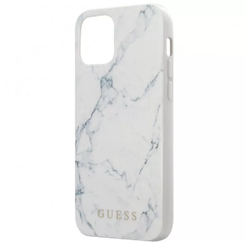 Guess Apple iPhone 12 mini 5.4'' PC/TPU Marble Cover White