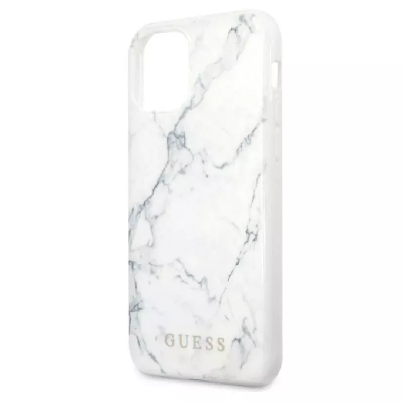 Guess Apple iPhone 12/12 Pro PC/TPU Marble Cover White