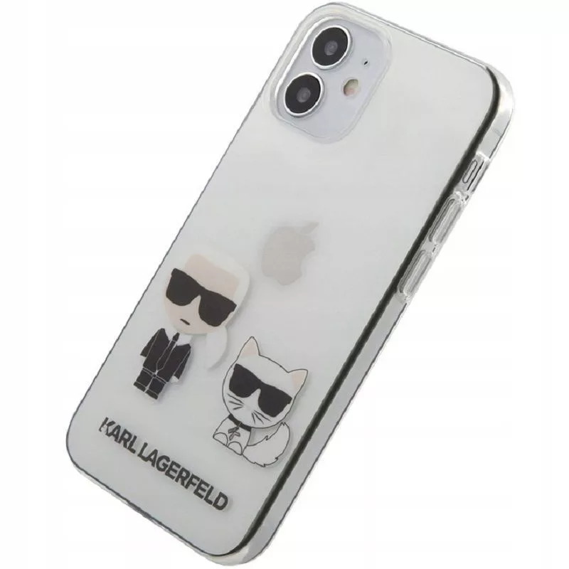 Karl Lagerfeld Apple iPhone 12 mini 5.4 inch PC/TPU Karl & Choupette Cover Transparent