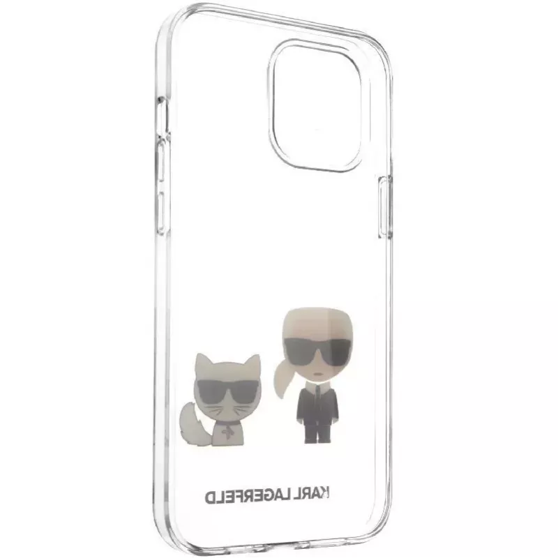 Karl Lagerfeld Apple iPhone 12 mini 5.4 inch PC/TPU Karl & Choupette Cover Transparent