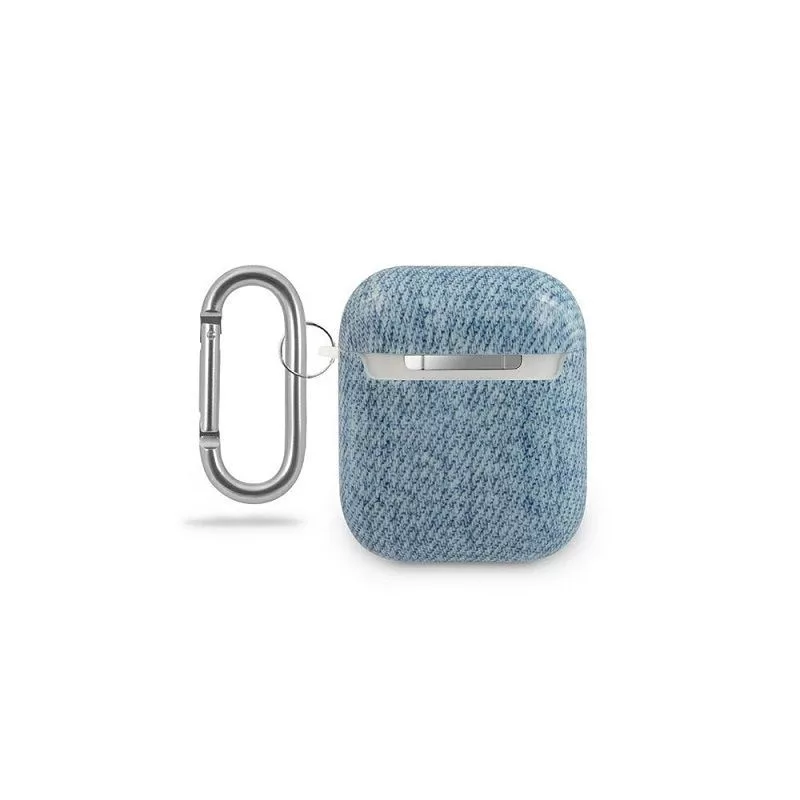 Guess AirPods Denim Triangle Case Light Blue