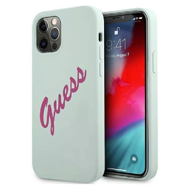 Guess Apple iPhone 12 Pro Max 6.7'' Fuschia Cover Blue