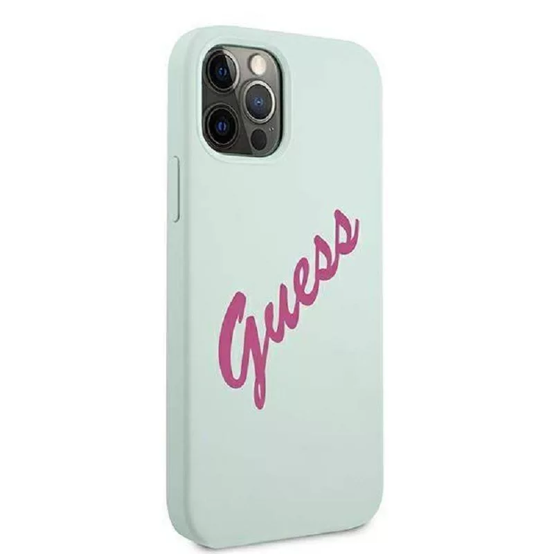 Guess Apple iPhone 12 Pro Max 6.7'' Fuschia Cover Blue