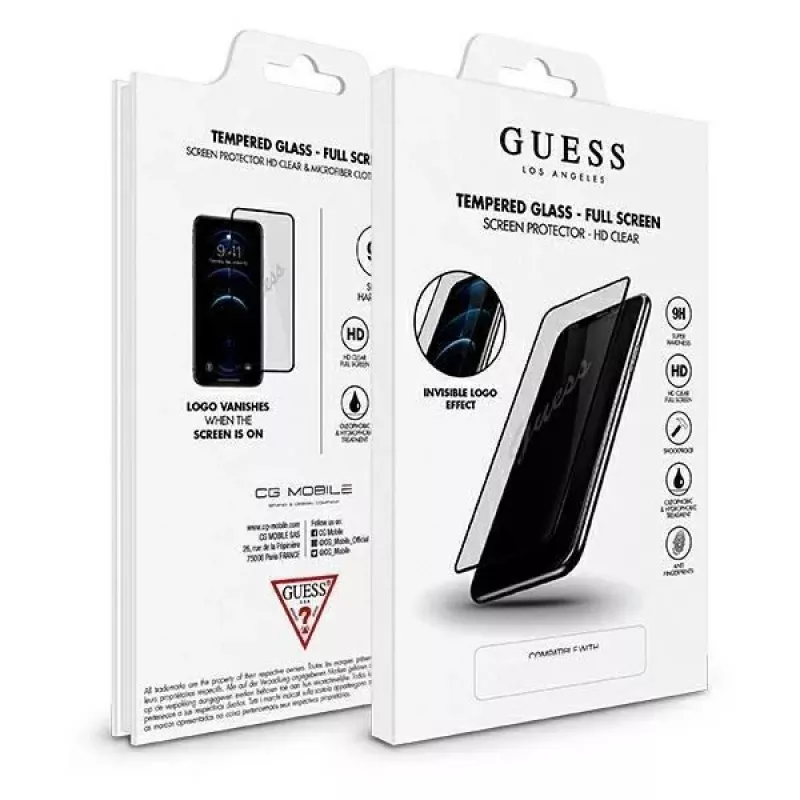Guess Tempered Glass GUSPP12LSLTR Screen Protector for Apple iPhone 12 Pro Max 6.7 inch Vintage Magic Logo