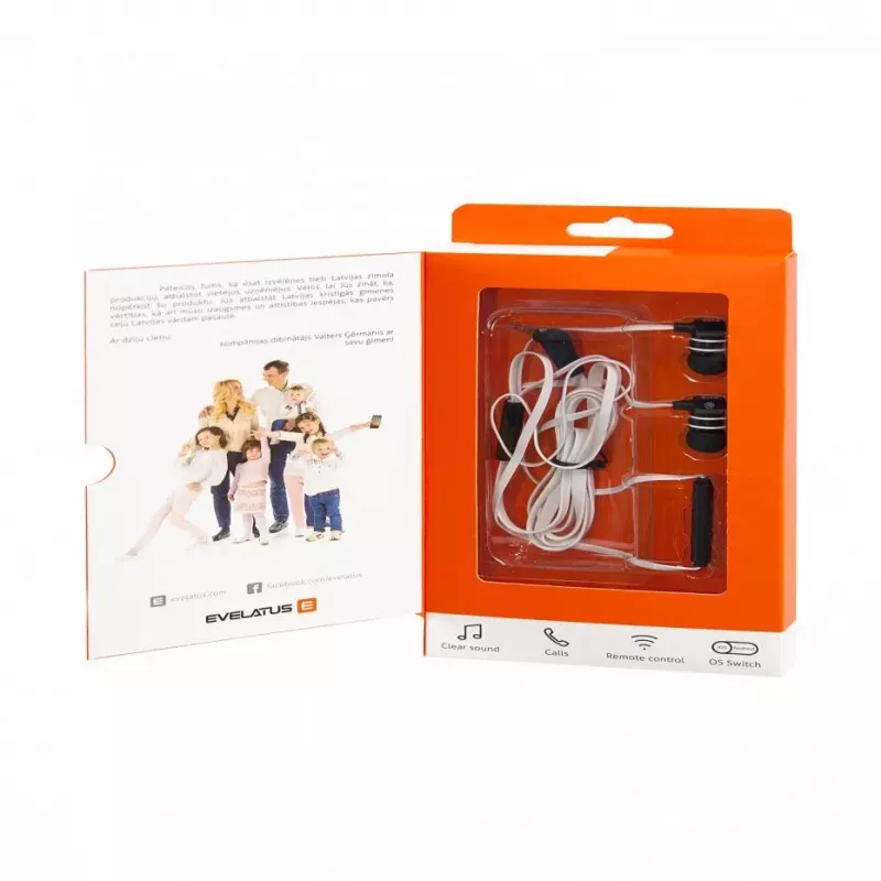 Evelatus Universal Hands Free EEP01 with Mic Black
