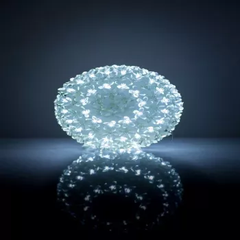 iLike Bumba ar puķēm 465 200LED D-20cm White Decorative Spherical Light with Floral Pattern