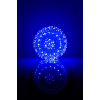 iLike Bumba ar puķēm 465 200LED D-20cm Blue Decorative LED Light Ball with Flowers